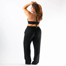 Load image into Gallery viewer, Black Wide Leg Cotton Pants
