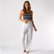 Load image into Gallery viewer, White Wide Leg Beach Cotton Pants
