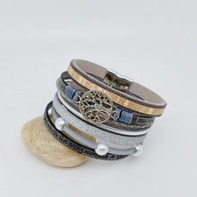 Load image into Gallery viewer, Tree of Life Multi-Layer Leather Bracelet | Magnetic Buckle
