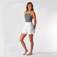Load image into Gallery viewer, Lotus &amp; Luna White Cotton Shorts
