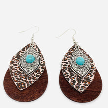 Load image into Gallery viewer, Wood Leather Alloy Earrings
