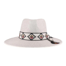 Load image into Gallery viewer, Aztec Trim Band Vegan Fabric C.C Panama Hat
