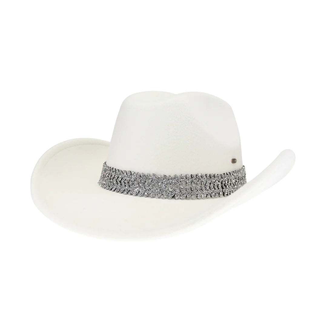 Silverton Vegan Fabric Cowboy Hat – Sassy Sapphire Boutique display picture 2