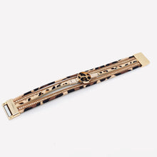 Load image into Gallery viewer, Bohemian Multi-Layer Leopard Magnetic Buckle Bracelet
