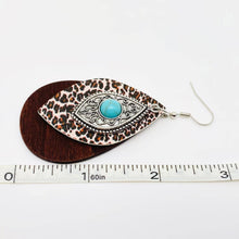 Load image into Gallery viewer, Wood Leather Alloy Earrings
