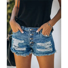 Load image into Gallery viewer, American Flag Denim Shorts
