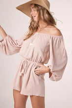 Load image into Gallery viewer, OFF SHOULDER BALLOON SLEEVES ROMPER
