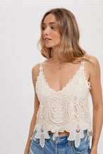 Load image into Gallery viewer, FLORAL CROCHET LACE CAMI

