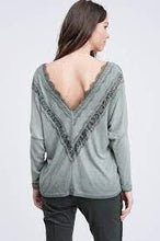 Load image into Gallery viewer, DOUBLE V-LACE CASHMERE TOP
