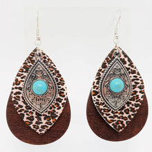 Load image into Gallery viewer, Wood Leather Alloy Earrings
