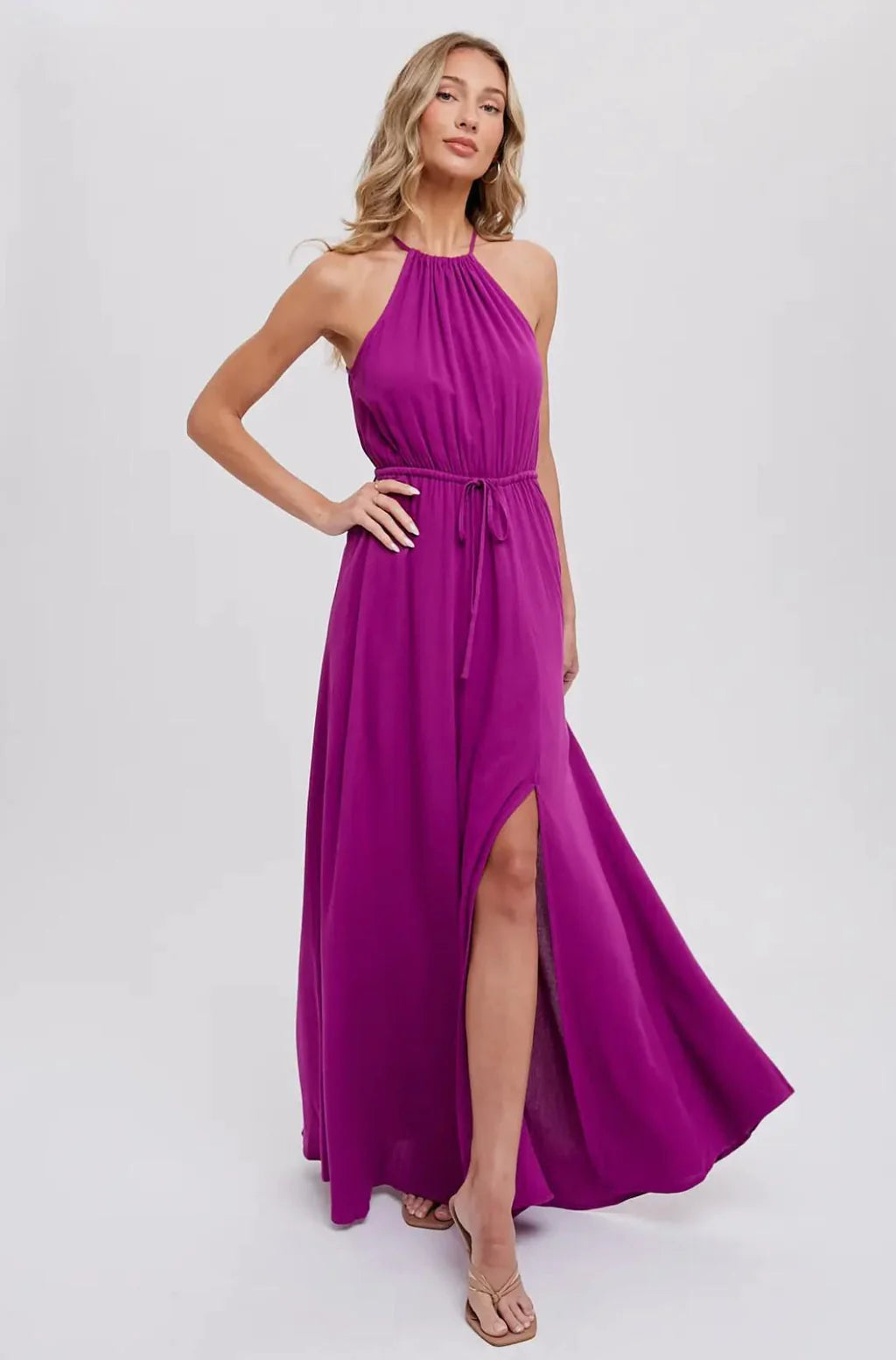 HALTER NECK MAXI DRESS