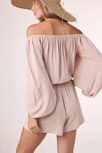 Load image into Gallery viewer, OFF SHOULDER BALLOON SLEEVES ROMPER
