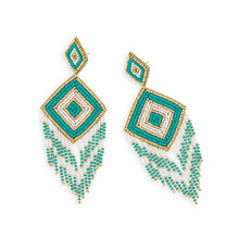 Load image into Gallery viewer, Draped Dreamcatcher Beaded Earrings
