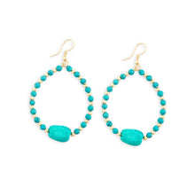 Load image into Gallery viewer, Turquoise Halo Earrings
