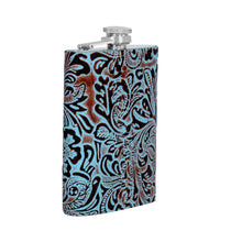 Load image into Gallery viewer, Mountain Trail Flask in Hand-tooled Leather
