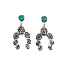 Load image into Gallery viewer, Horseshoe Concho Earrings
