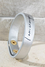Load image into Gallery viewer, Inspirational Printed Faux Leather Snap Bracelet
