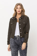 Load image into Gallery viewer, DISTRESSED OLIVE CLASSIC FIT JACKET
