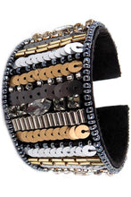 Load image into Gallery viewer, SEQUINS CRYSTAL BEAD FLEXIBLE CUFF

