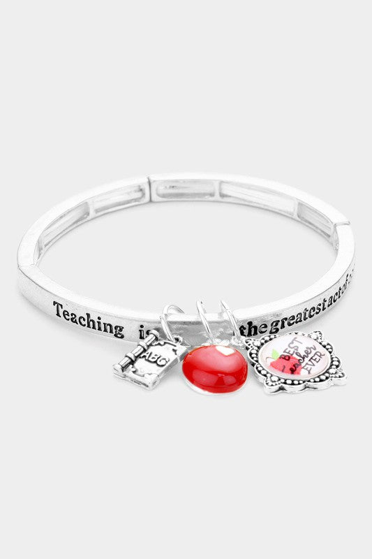 TEACHER Charm Stretch Bracelet