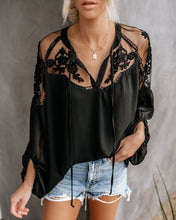 Load image into Gallery viewer, Black Lace Cold Shoulder Top

