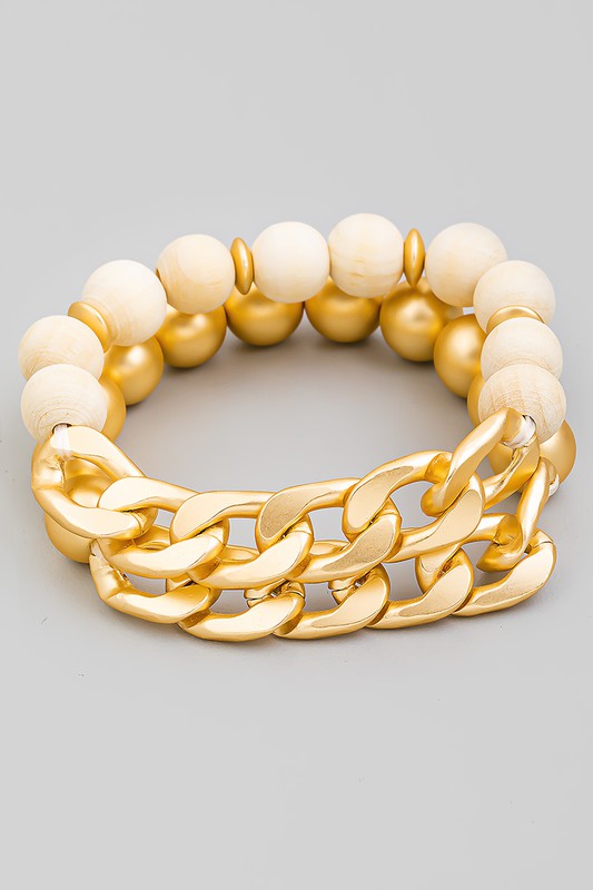 Chain Bead Bracelet Set