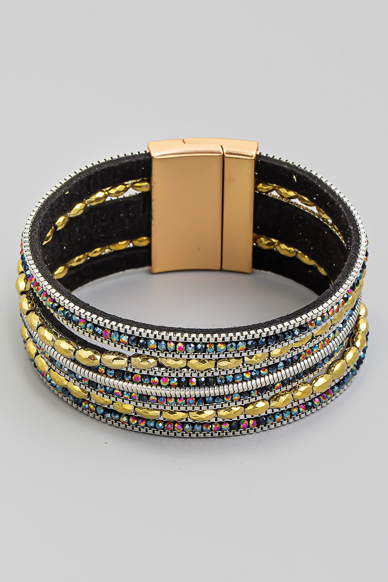 Multi Assorted Bead Magnetic Bracelet