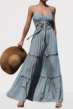 Load image into Gallery viewer, WOVEN MAXI DRESS TUNNEL DETAIL

