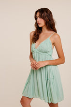 Load image into Gallery viewer, Crinkle Textured V-Neck Ruffle Dress
