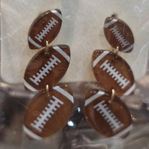 Football Dangle Earrings