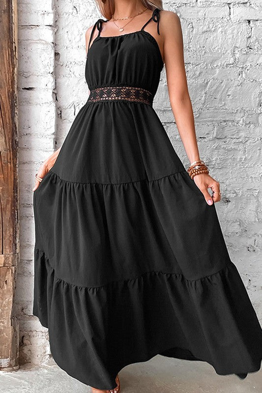Summer Black Maxi Dress