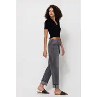 Load image into Gallery viewer, Crisscross waistband boyfriend jeans
