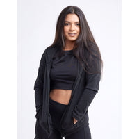 Load image into Gallery viewer, Athletic Zip-Up Fitted Hoodie Jacket with Pockets
