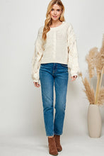 Load image into Gallery viewer, ROPE TEXTURED FRINGE DETAILED SWEATER
