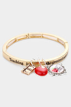 Load image into Gallery viewer, TEACHER Charm Stretch Bracelet
