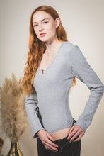 Load image into Gallery viewer, Long Sleeve Ribbed Bodysuit
