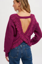 Load image into Gallery viewer, Lace Cross-Back Sweater
