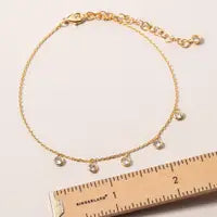 Load image into Gallery viewer, Mini CZ Charms Anklet
