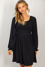 Load image into Gallery viewer, Long Sleeve Smocked Knit Dress
