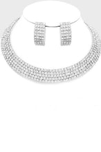 Load image into Gallery viewer, Rhinestone Cuff Necklace Set
