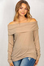 Load image into Gallery viewer, White Birch Off the Shoulder Knit Top
