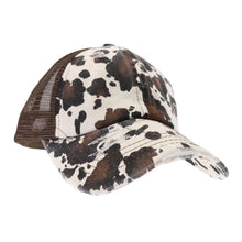 Load image into Gallery viewer, Cow Print Criss Cross C.C Ball Cap
