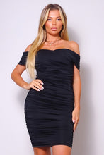 Load image into Gallery viewer, OFF SHOULDER RUCHED DRESS
