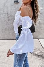 Load image into Gallery viewer, Off shoulder ruffle sleeve blouse
