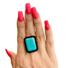 Load image into Gallery viewer, Turkish 925 Turquoise Adjustable Ring
