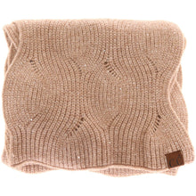 Load image into Gallery viewer, Sequin Brioche Cable Knit C.C Scarf
