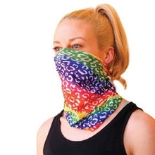 Load image into Gallery viewer, 11-in-1 Multi Use Face Mask Rainbow Leopard

