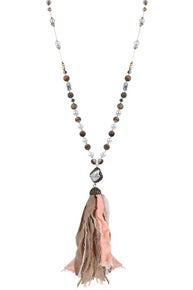 Cultured Pearl  Tassels Necklace