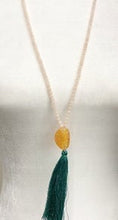 Load image into Gallery viewer, natural agate stone necklace with tassel
