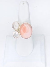 Load image into Gallery viewer, PINK NATURAL MULTI STONE RING 925 SILVER
